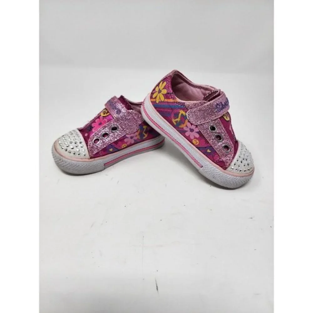 Sketchers Twinkle Toes‎ Funkadelic Girls 5.5 Light Up Trainers